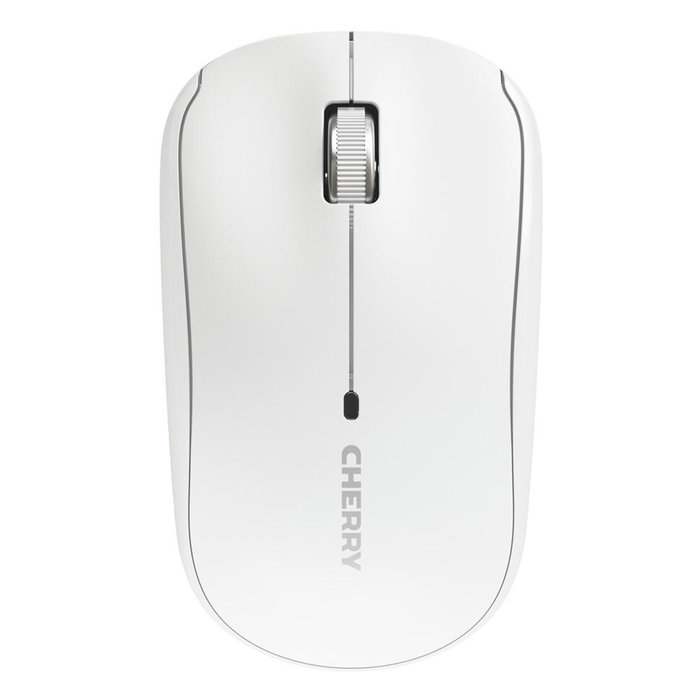 CHERRY MW 2200 Ratón Inalámbrico para Portátil, 1300 DPI, Sensor Óptico, Nano Receptor USB, Diseño Ambi-dextro, Color Blanco