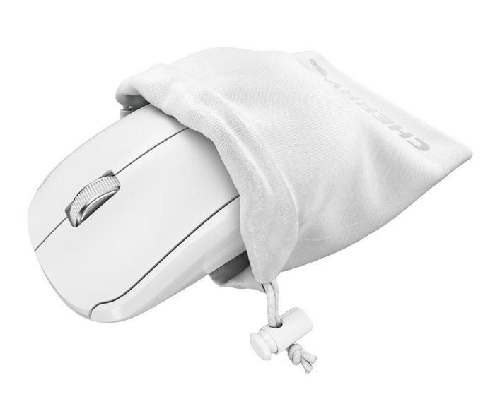 CHERRY MW 2200 Ratón Inalámbrico para Portátil, 1300 DPI, Sensor Óptico, Nano Receptor USB, Diseño Ambi-dextro, Color Blanco