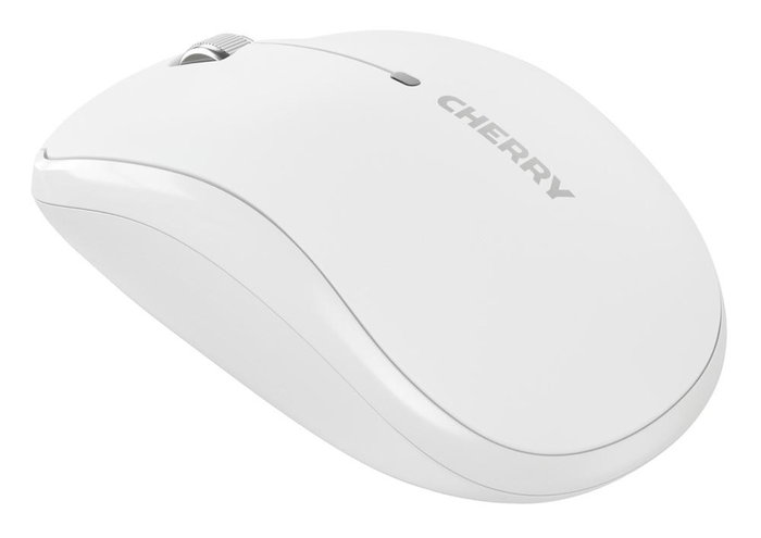 CHERRY MW 2200 Ratón Inalámbrico para Portátil, 1300 DPI, Sensor Óptico, Nano Receptor USB, Diseño Ambi-dextro, Color Blanco