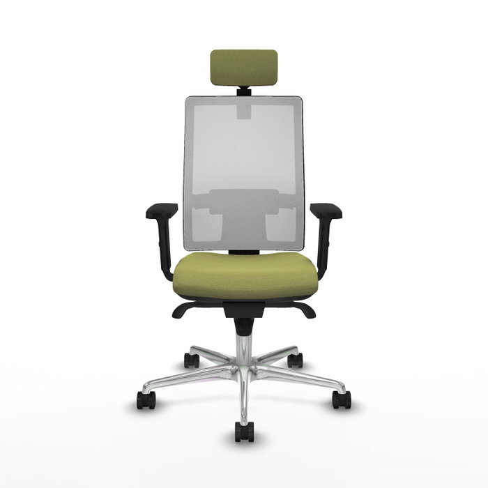 PIQUERAS Y CRESPO Silla de oficina Horna con mecanismo Sincro Verde oliva y Blanco PIQUERAS Y CRESPO Silla de oficina Horna con mecanismo Sincro Verde oliva y Blanco