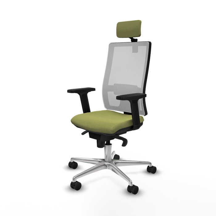 PIQUERAS Y CRESPO Silla de oficina Horna con mecanismo Sincro Verde oliva y Blanco PIQUERAS Y CRESPO Silla de oficina Horna con mecanismo Sincro Verde oliva y Blanco