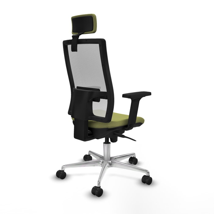 PIQUERAS Y CRESPO Silla de oficina Horna con mecanismo Sincro Verde oliva y Blanco PIQUERAS Y CRESPO Silla de oficina Horna con mecanismo Sincro Verde oliva y Blanco