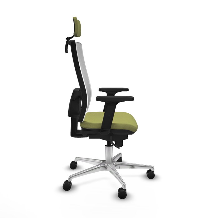PIQUERAS Y CRESPO Silla de oficina Horna con mecanismo Sincro Verde oliva y Blanco PIQUERAS Y CRESPO Silla de oficina Horna con mecanismo Sincro Verde oliva y Blanco