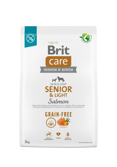 Brit Care Dog Adult Grain Free Senior Light Salmón 3kg Brit Care Dog Adult Grain Free Senior Light Salmón 3kg