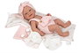 Muñecas Arias Muñeca Elegance Zoe, 42 cm, Rosa con Cambiador y Babero, Cuerpo de Vinilo para Niña