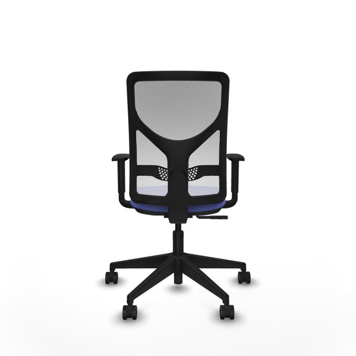 Silla de oficina Motilla con mecanismo Sincro tapizada con Tela color Azul claro y malla color Blanco. Equipada con lumbar 1D, Brazos 1D y Ruedas 65mm nailon Silla de oficina Motilla con mecanismo Sincro tapizada con Tela color Azul claro y malla color Blanco. Equipada con lumbar 1D, Brazos 1D y Ruedas 65mm nailon