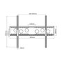 Hagor WH 85 F Soporte de TV de pared fijo, para pantallas de 55 a 110 pulgadas, 125 kg de carga, color negro