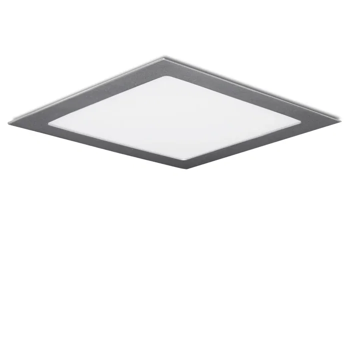 Panel LED 25W 2500Lm 4200K Cuadrado Plata 40.000H HO-RDP-25W-MP-W