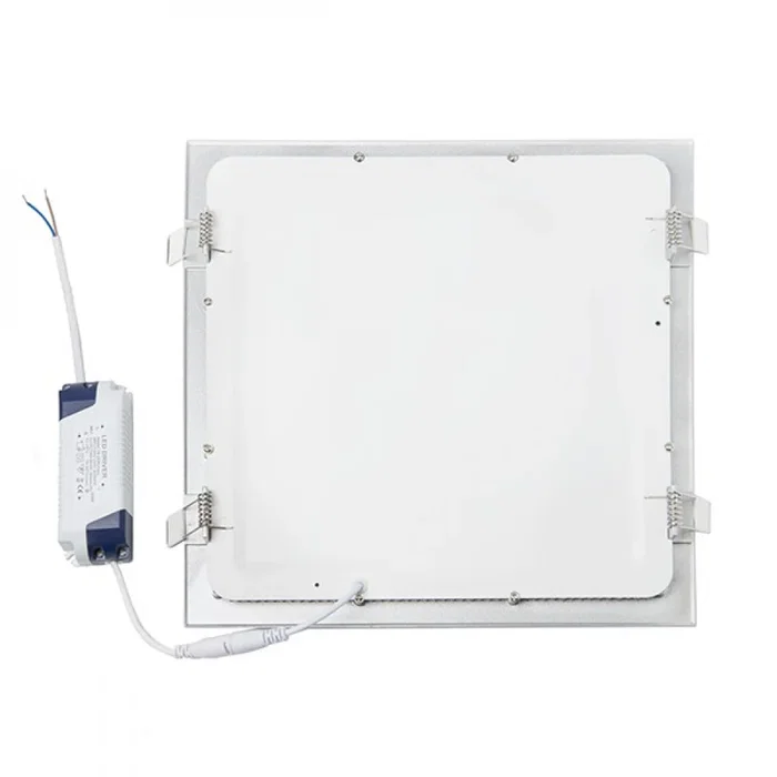 Panel LED 25W 2500Lm 4200K Cuadrado Plata 40.000H HO-RDP-25W-MP-W