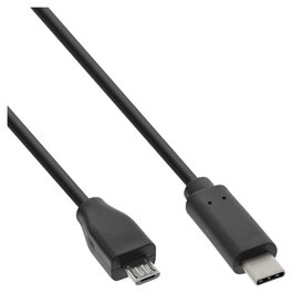 InLine Cable USB 35742 de USB C a Micro-USB B, 2 m, Negro