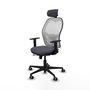 PIQUERAS Y CRESPO Silla de oficina Jorquera con mecanismo Sincro/Traslack Gris/Blanco