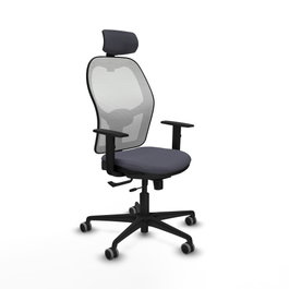 PIQUERAS Y CRESPO Silla de oficina Jorquera con mecanismo Sincro/Traslack Gris/Blanco