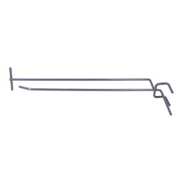 Basics Gancho simple de horquilla con etiquetero para panel rejilla Ø3 x 250 mm
