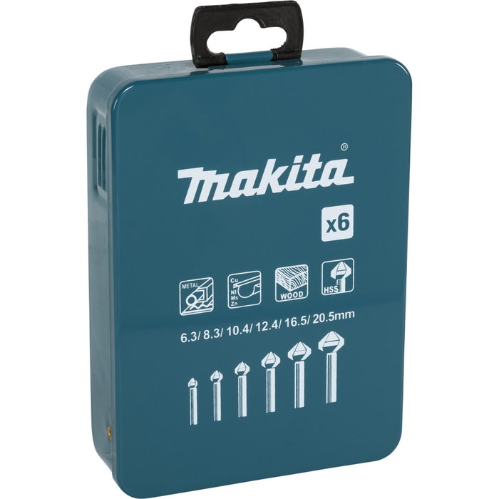 Makita Juego de Avellanadores Cónicos HSS 6 Piezas