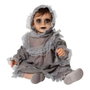 Disfraz Halloween Bebé Unisex 6-12 Meses Gris Vintage con Vestido y Capucha