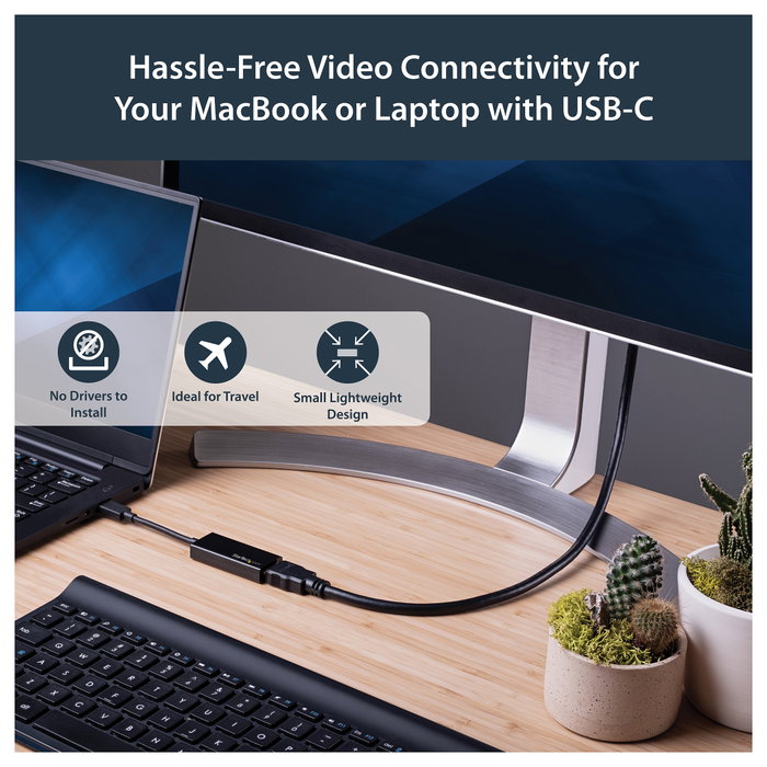StarTech.com Adaptador Gráfico USB-C a HDMI 4K 60Hz Thunderbolt 3 Compatible con Resolución 3840 x 2160 - 7.1 Canales - Cable Integrado Negro StarTech.com Adaptador Gráfico USB-C a HDMI 4K 60Hz Thunderbolt 3 Compatible con Resolución 3840 x 2160 - 7.1 Canales - Cable Integrado Negro