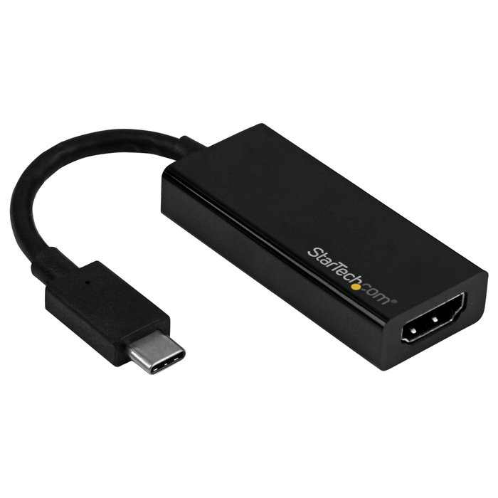 StarTech.com Adaptador Gráfico USB-C a HDMI 4K 60Hz Thunderbolt 3 Compatible con Resolución 3840 x 2160 - 7.1 Canales - Cable Integrado Negro StarTech.com Adaptador Gráfico USB-C a HDMI 4K 60Hz Thunderbolt 3 Compatible con Resolución 3840 x 2160 - 7.1 Canales - Cable Integrado Negro