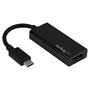 StarTech.com Adaptador Gráfico USB-C a HDMI 4K 60Hz Thunderbolt 3 Compatible con Resolución 3840 x 2160 - 7.1 Canales - Cable Integrado Negro