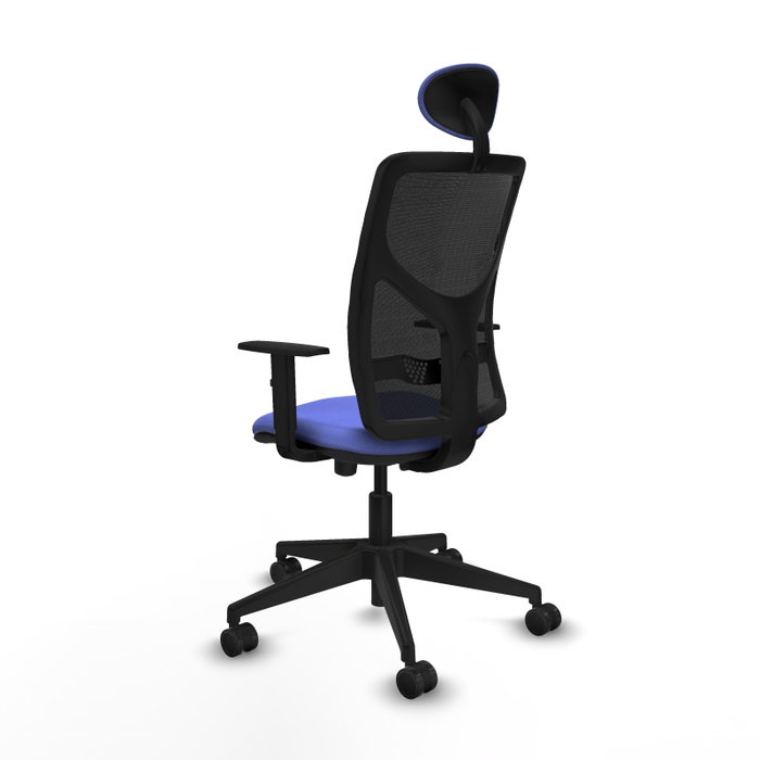 PIQUERAS Y CRESPO Silla de oficina Motilla Sincro/Traslack Azul claro y Negro