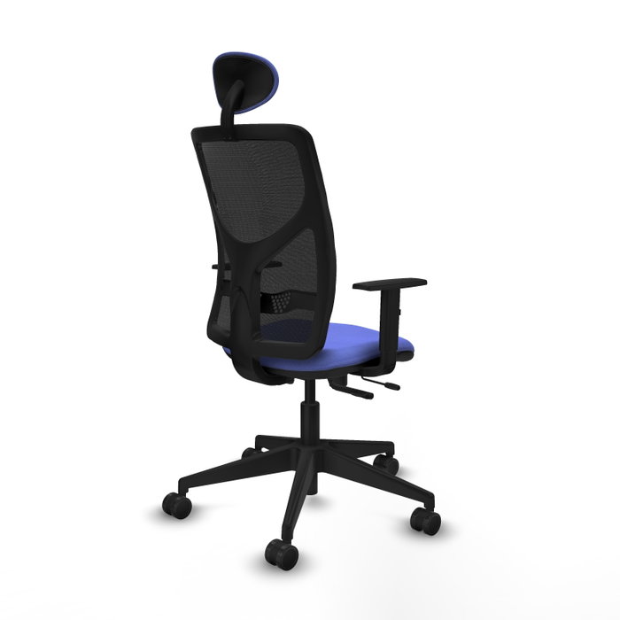 PIQUERAS Y CRESPO Silla de oficina Motilla Sincro/Traslack Azul claro y Negro