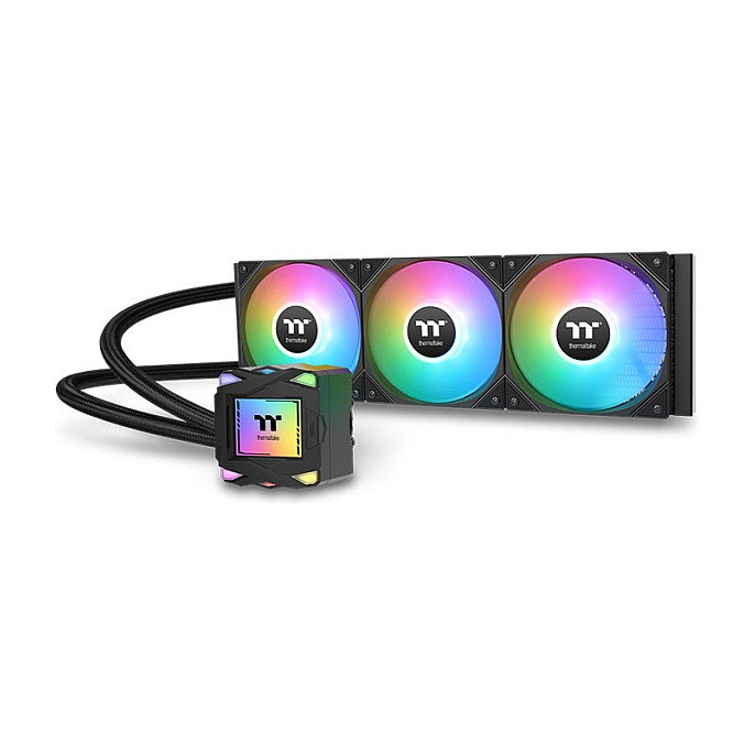 Thermaltake TH360 ARGB Sync Refrigeración Líquida AIO CPU - 360mm, Ventiladores de 120mm ARGB, Compatible Intel/AMD, Negro - CLW459PL12SWA Thermaltake TH360 ARGB Sync Refrigeración Líquida AIO CPU - 360mm, Ventiladores de 120mm ARGB, Compatible Intel/AMD, Negro - CLW459PL12SWA
