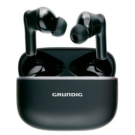 Grundig Earphone Auriculares Inalámbricos Bluetooth con Estuche Negro con Pantalla LED y Cancelación de Ruido
