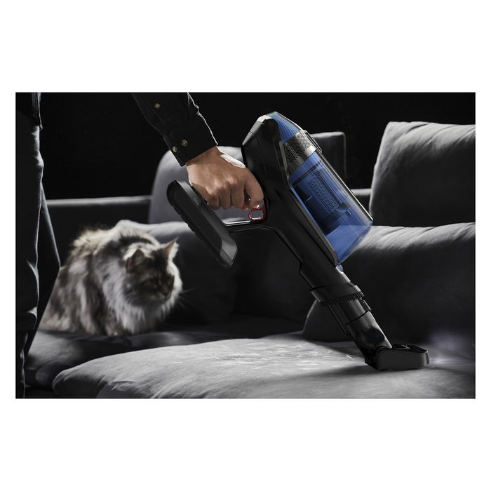 Rowenta RH98C0WO Aspiradora Escoba 2 en 1 Sin Bolsa Aqua (Azul/Gris) 0.9L Seca y Húmeda Potencia 320W Batería 25.2V