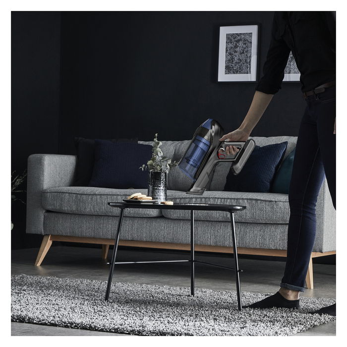 Rowenta RH98C0WO Aspiradora Escoba 2 en 1 Sin Bolsa Aqua (Azul/Gris) 0.9L Seca y Húmeda Potencia 320W Batería 25.2V