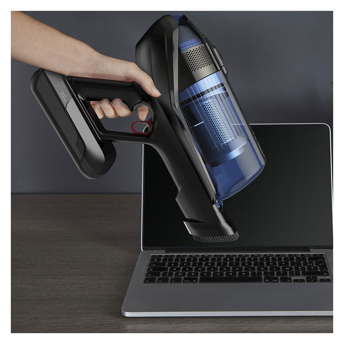 Rowenta RH98C0WO Aspiradora Escoba 2 en 1 Sin Bolsa Aqua (Azul/Gris) 0.9L Seca y Húmeda Potencia 320W Batería 25.2V