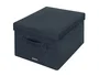 Leitz Caja de Almacenamiento Plegable con Tapa, Tela Gris Terciopelo, Tamaño M, 285x203x380 mm