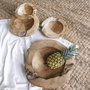 DKD Home Decor Indonesia 1c24 Centro Mesa Natural Teca Set de 4 Piezas 50 x 50 x 12 cm