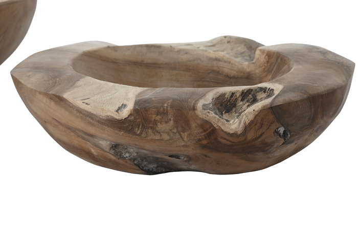 DKD Home Decor Indonesia 1c24 Centro Mesa Natural Teca Set de 4 Piezas 50 x 50 x 12 cm