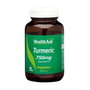 HEALTH AID Cúrcuma raíz (turmeric) 750 mg, 60 comprimidos