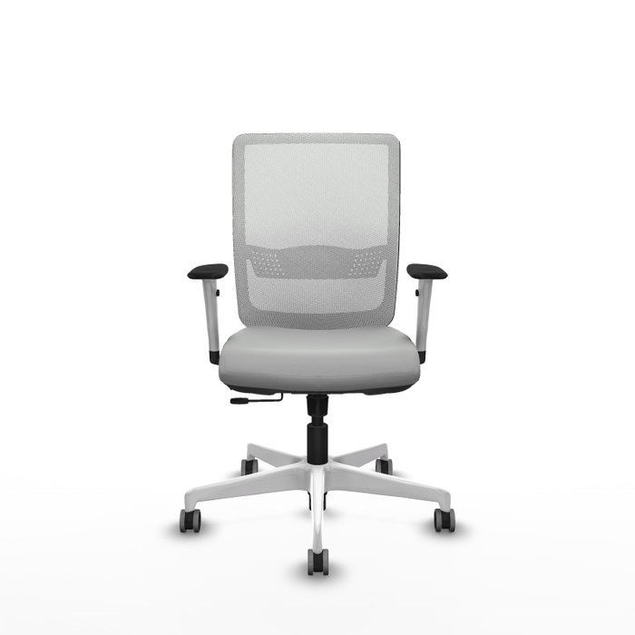 PIQUERAS Y CRESPO Silla de oficina Haches Gris claro y Blanco PIQUERAS Y CRESPO Silla de oficina Haches Gris claro y Blanco