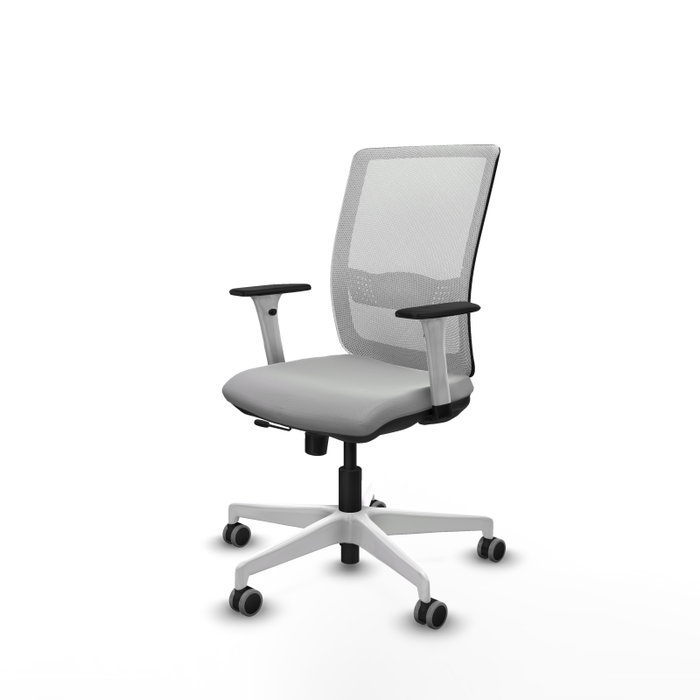PIQUERAS Y CRESPO Silla de oficina Haches Gris claro y Blanco PIQUERAS Y CRESPO Silla de oficina Haches Gris claro y Blanco