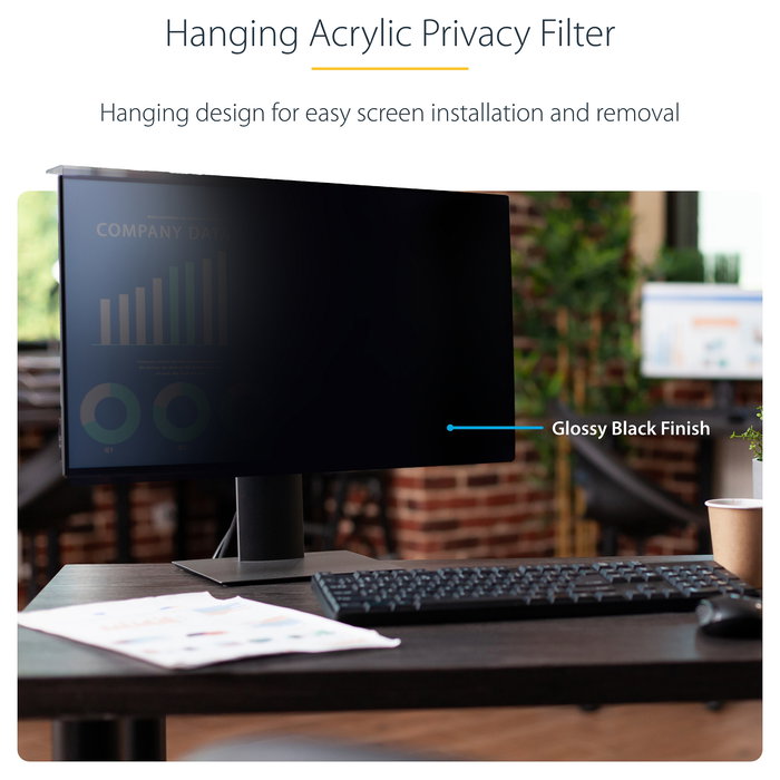 StarTech 24IN Filtro de Privacidad para Monitor 16:10 Colgante Protector Pantalla Anti-huellas Anti-rayones Brillante Acrílico Ángulo Visión 30° StarTech 24IN Filtro de Privacidad para Monitor 16:10 Colgante Protector Pantalla Anti-huellas Anti-rayones Brillante Acrílico Ángulo Visión 30°