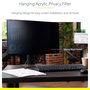 StarTech 24IN Filtro de Privacidad para Monitor 16:10 Colgante Protector Pantalla Anti-huellas Anti-rayones Brillante Acrílico Ángulo Visión 30°