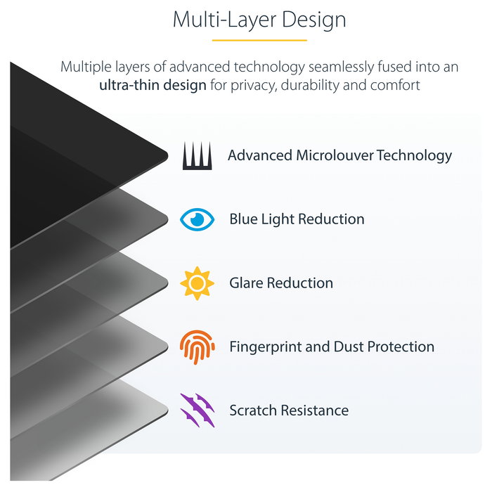 StarTech 24IN Filtro de Privacidad para Monitor 16:10 Colgante Protector Pantalla Anti-huellas Anti-rayones Brillante Acrílico Ángulo Visión 30° StarTech 24IN Filtro de Privacidad para Monitor 16:10 Colgante Protector Pantalla Anti-huellas Anti-rayones Brillante Acrílico Ángulo Visión 30°
