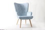 DKD Home Decor Butaca Scandi Azul Celeste Natural 75 x 96 x 67 cm