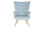 DKD Home Decor Butaca Scandi Azul Celeste Natural 75 x 96 x 67 cm