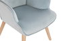 DKD Home Decor Butaca Scandi Azul Celeste Natural 75 x 96 x 67 cm