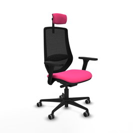PIQUERAS Y CRESPO Silla de oficina Mardos Rosa y Negro