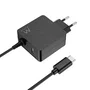 Ewent Cargador de Pared USB-C 45 W EW3979 con Puerto USB-A Negro