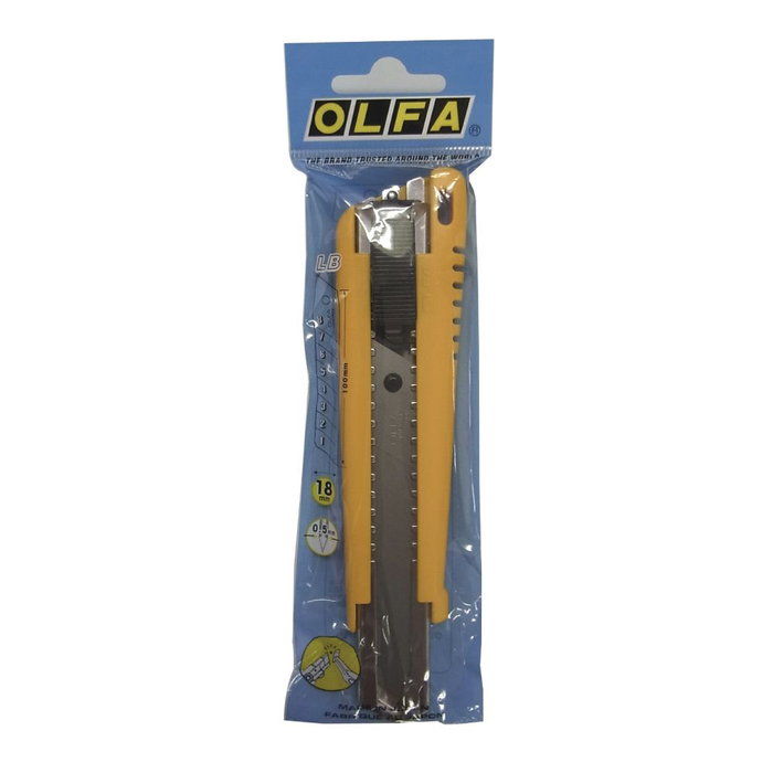 Olfa Cúter Profesional EXL-500 con Cuchilla de 18 mm y Bloqueo Automático