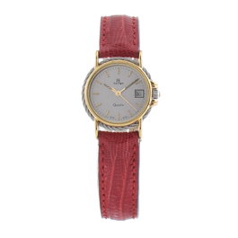 Tetra Reloj 114-RC-L con caja dorada y correa roja