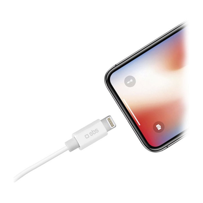 SBS TEINEARLIGHTW Auriculares Intraaurales In-Ear con Conector Lightning para iPhone/iPad - 1.2 m, Blanco, 20-20000 Hz, 32 Ohm