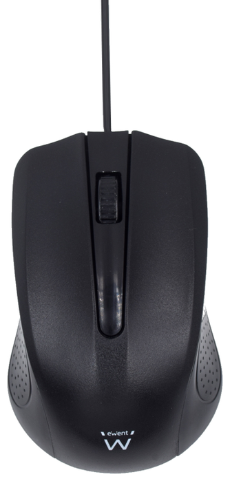 EWENT EW3300 Ratón Óptico Ambidextro 1000 DPI Negro