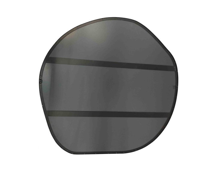 DKD Home Decor Espejo Moderno de Hierro y Cristal Negro 100x100 cm