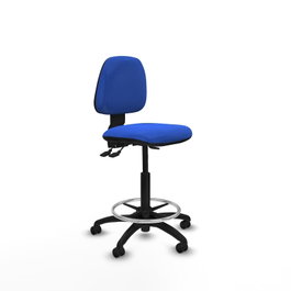 PIQUERAS Y CRESPO Taburete Isso Azul con Respaldo Regulable