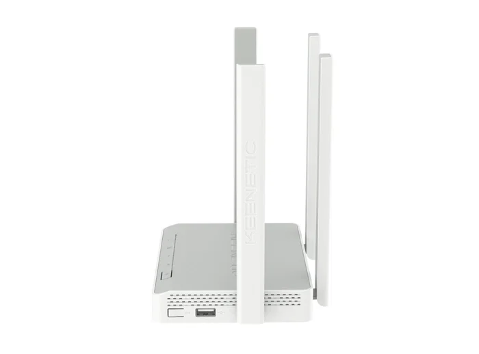 Keenetic KN-1912 Skipper Router inalámbrico Wi-Fi 5 AC1200 Malla Gigabit Ethernet, 4 puertos LAN y puerto USB 2.0, 4 antenas, Doble Banda (2.4 y 5 GHz), Gris y Blanco